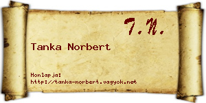 Tanka Norbert névjegykártya